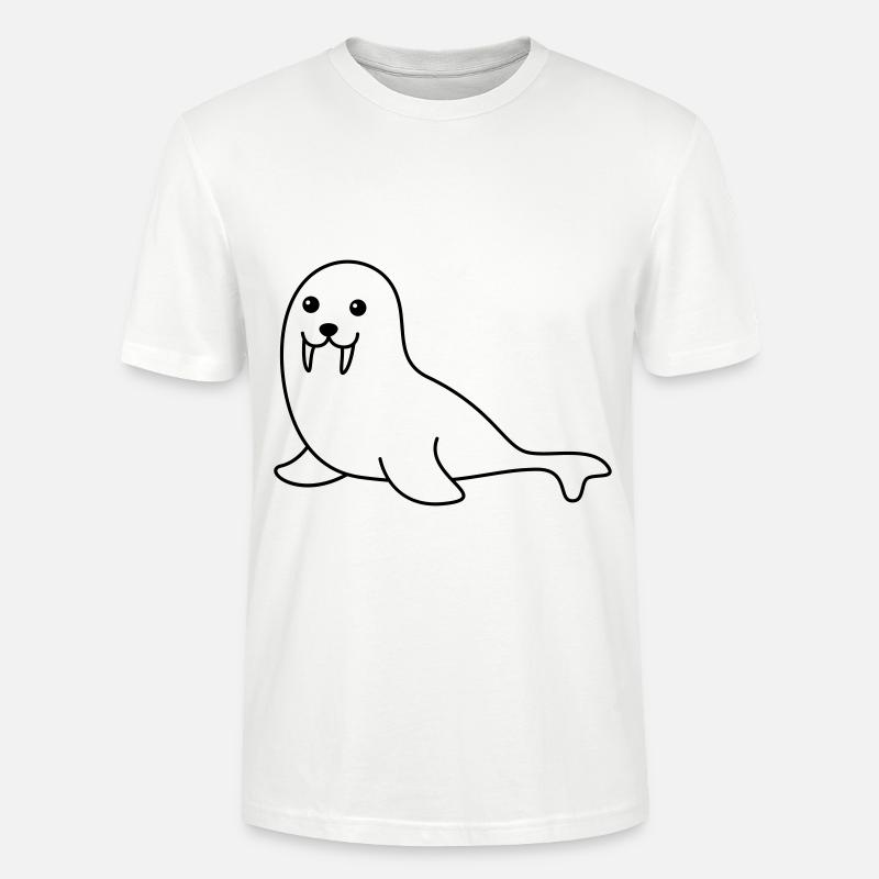 Robbe Tier Comic - T-shirt bio CRAFTER Stanley Stella Unisexe - blanc