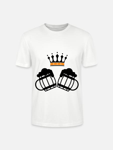 Beer Crown - Stanley/Stella CRAFTER Unisex Organic T-Shirt - white