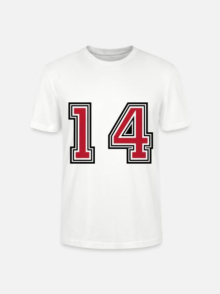 14 Zahl symbol - Stanley/Stella Unisex Bio-T-Shirt CRAFTER - Weiß