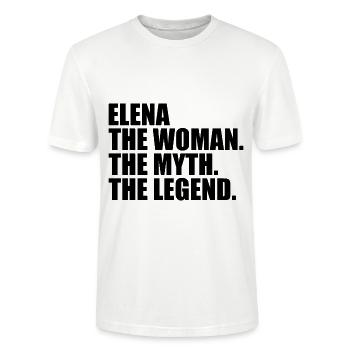 Woman Mythos Legende Name Elena - Stanley/Stella Unisex Bio-T-Shirt CRAFTER - Weiß - Vorne - Alina (178cm) & Michal (187cm)