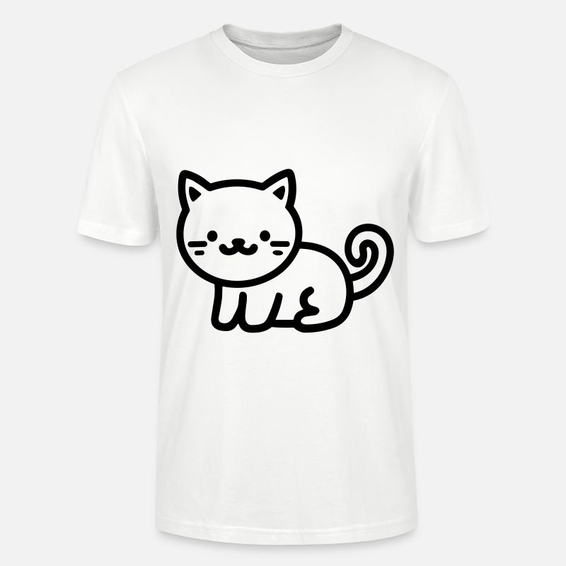 Katze - Stanley/Stella Unisex Bio-T-Shirt CRAFTER - Weiß