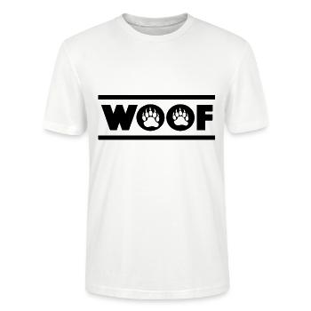 Woof Bear Pride Tatze Paw Bär LGBT Gay - Stanley/Stella Unisex Bio-T-Shirt CRAFTER - Weiß - Vorne - Alina (178cm) & Michal (187cm)