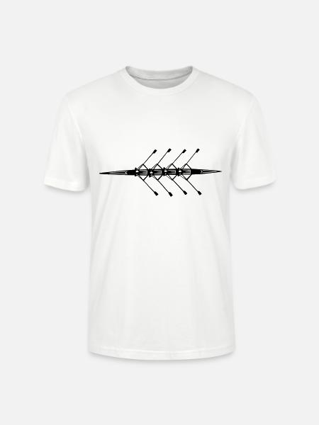 Rowing, rowing boat, foursome - two-tone - Stanley/Stella CRAFTER Unisex Organic T-Shirt - white