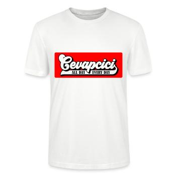 Farben änderbar | Cevapcici - Balkan Grill - Stanley/Stella Unisex Bio-T-Shirt CRAFTER - Weiß - Vorne - Alina (178cm) & Michal (187cm)