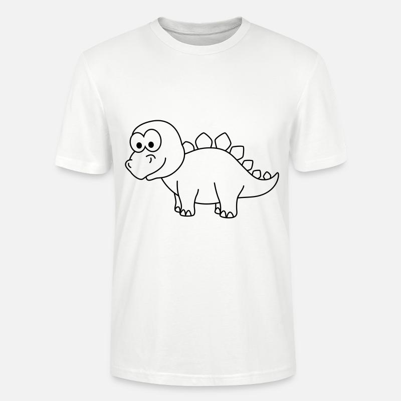 Dinosaurier stegosaurus Comic - Stanley/Stella Unisex Bio-T-Shirt CRAFTER - Weiß