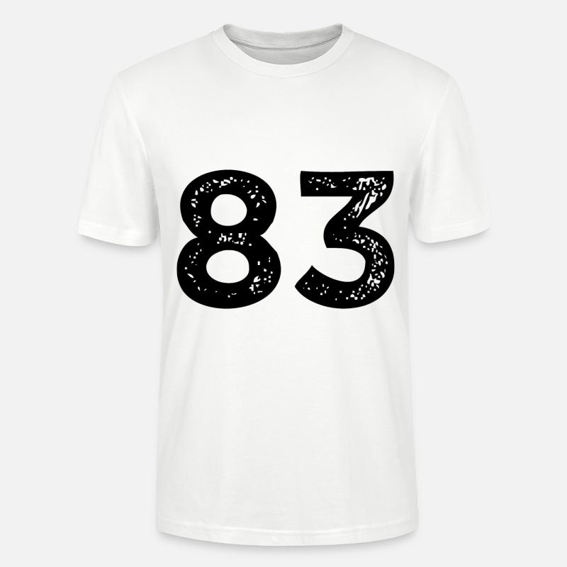 Maillot à 83 numéros - T-shirt bio CRAFTER Stanley Stella Unisexe - blanc