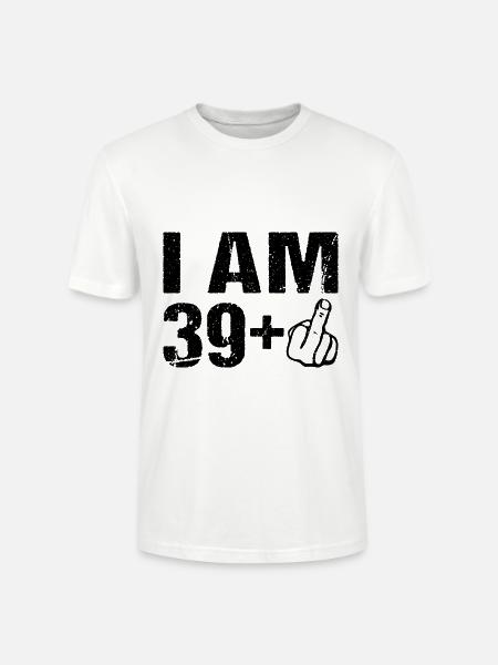 Jeg er 39+ 40-årsdag humor 40 år - Stanley/Stella CRAFTER unisex økologisk T-skjorte - hvit