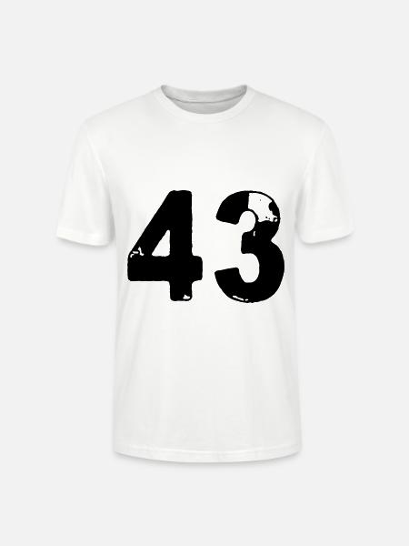 43 Maillot numéro - T-shirt bio CRAFTER Stanley Stella Unisexe - blanc