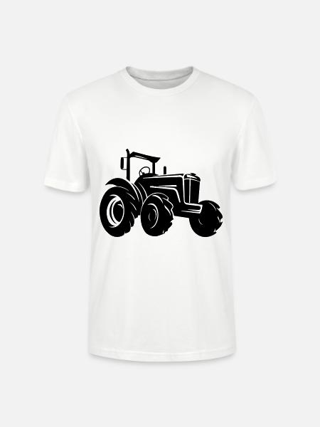 Traktor Bauer Farmer Symbol - Stanley/Stella Unisex Bio-T-Shirt CRAFTER - Weiß