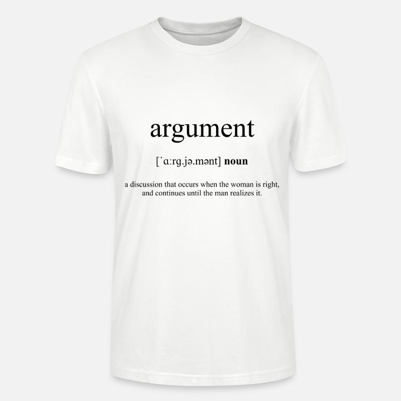 Argument Definition Dictionary - Stanley/Stella Unisex Bio-T-Shirt CRAFTER - Weiß
