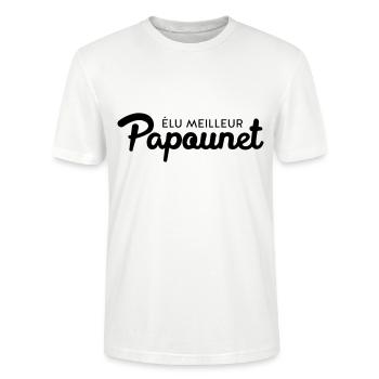 Elu Meilleur Papounet - T-shirt bio CRAFTER Stanley Stella Unisexe - blanc - Devant - Alina (178cm) & Michal (187cm)