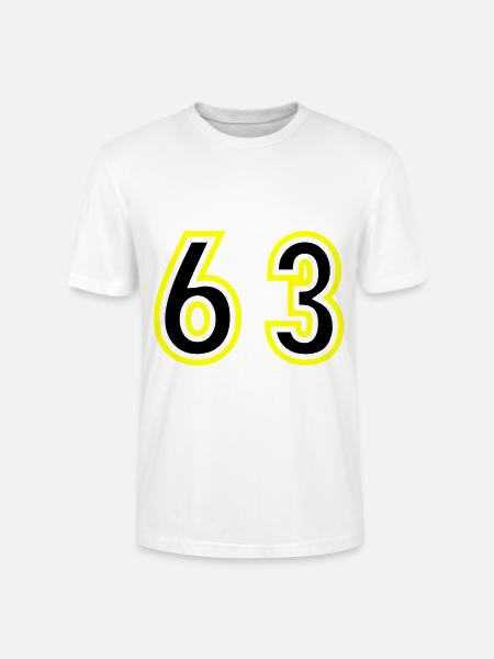 63 Number College - Stanley/Stella CRAFTER Unisex Organic T-Shirt - white
