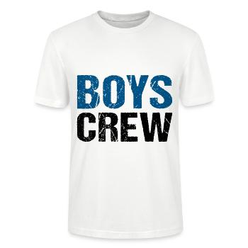 BOYS CREW Team Boys - Stanley/Stella CRAFTER Unisex Organic T-Shirt - white - Front - Alina (178cm) & Michal (187cm)