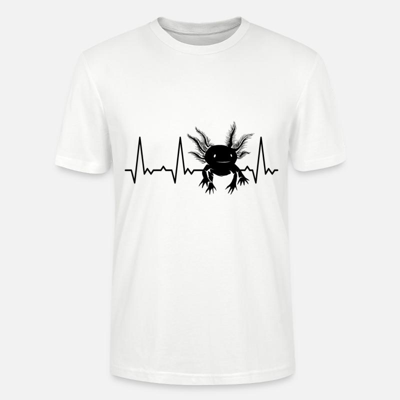 Herzschlag Axolotl - Stanley/Stella Unisex Bio-T-Shirt CRAFTER - Weiß