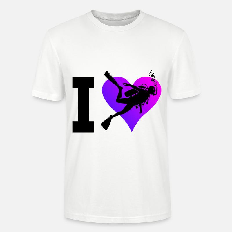 Plongeur Plongeur Plongée sous-marine - T-shirt bio CRAFTER Stanley Stella Unisexe - blanc