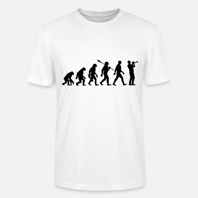 Evolution - Trompete - Musiker - Blasinstrument - Stanley/Stella Unisex Bio-T-Shirt CRAFTER - Weiß