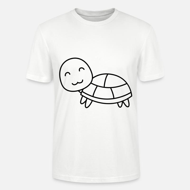 Schildkröte Comic Tier - Stanley/Stella Unisex Bio-T-Shirt CRAFTER - Weiß
