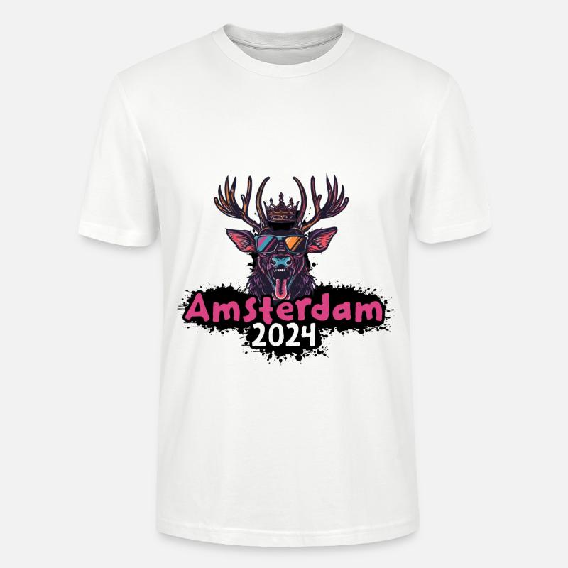 Amsterdam 2024 Hirsch - Stanley/Stella Unisex Bio-T-Shirt CRAFTER - Weiß