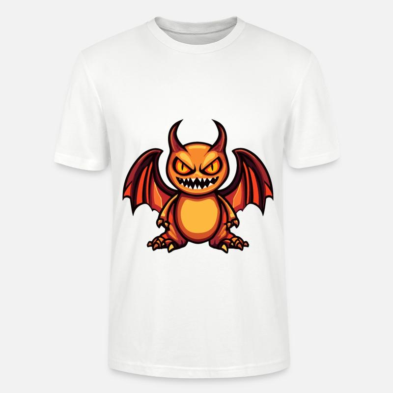 Drache Halloween Comic Lustig - Stanley/Stella Unisex Bio-T-Shirt CRAFTER - Weiß