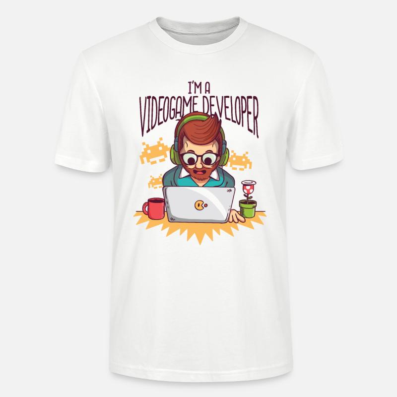 Video Game Developer - Videogame Developer - Stanley/Stella CRAFTER Unisex Organic T-Shirt - white