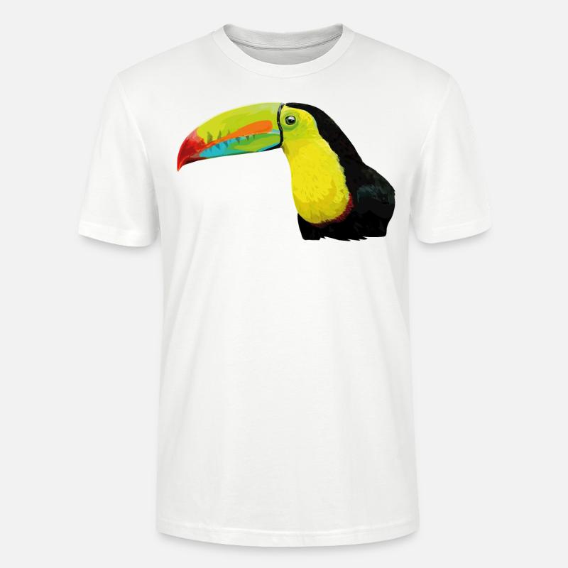 Toucan à bec vert - T-shirt bio CRAFTER Stanley Stella Unisexe - blanc