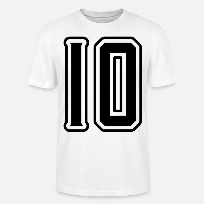 Symbole de 10 chiffres - T-shirt bio CRAFTER Stanley Stella Unisexe - blanc