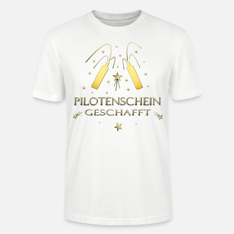 Pilotenschein Pilot Pilotenausbildung PPL - Stanley/Stella Unisex Bio-T-Shirt CRAFTER - Weiß
