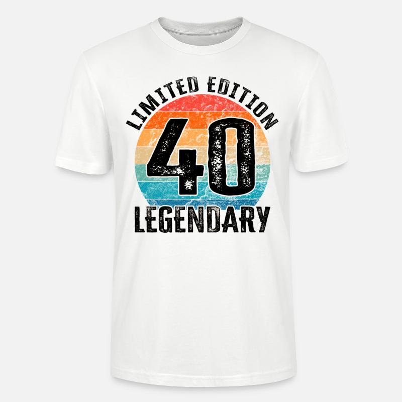 Joyeux anniversaire - 40e anniversaire - T-shirt bio CRAFTER Stanley Stella Unisexe - blanc