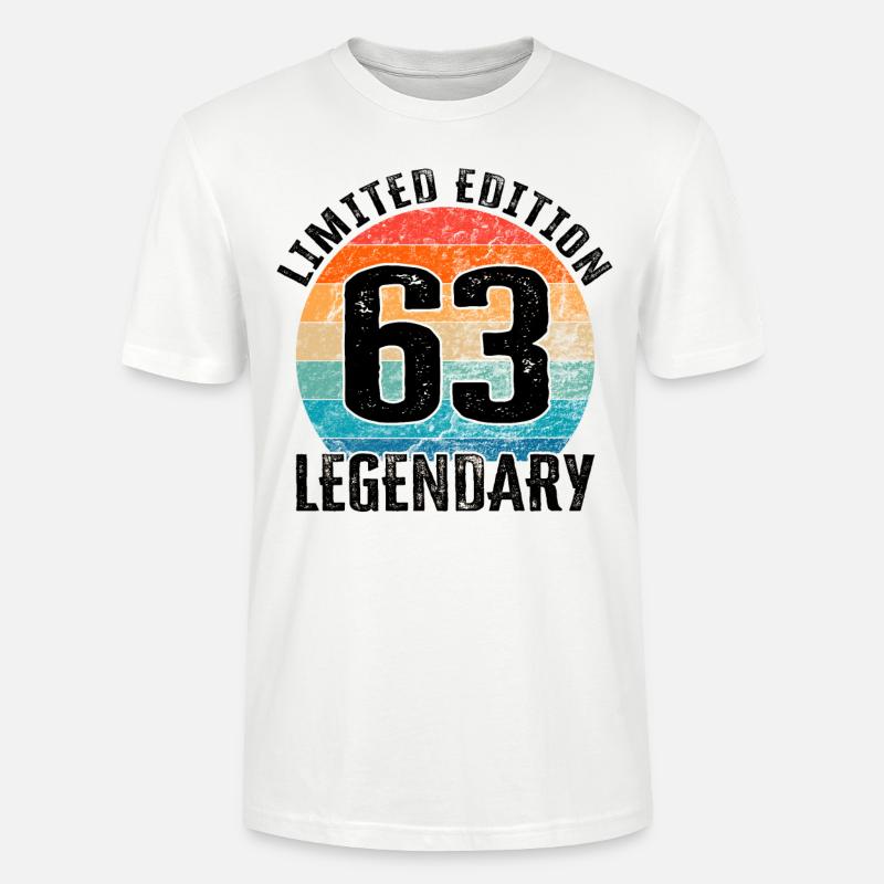 Joyeux anniversaire - 63e anniversaire - T-shirt bio CRAFTER Stanley Stella Unisexe - blanc
