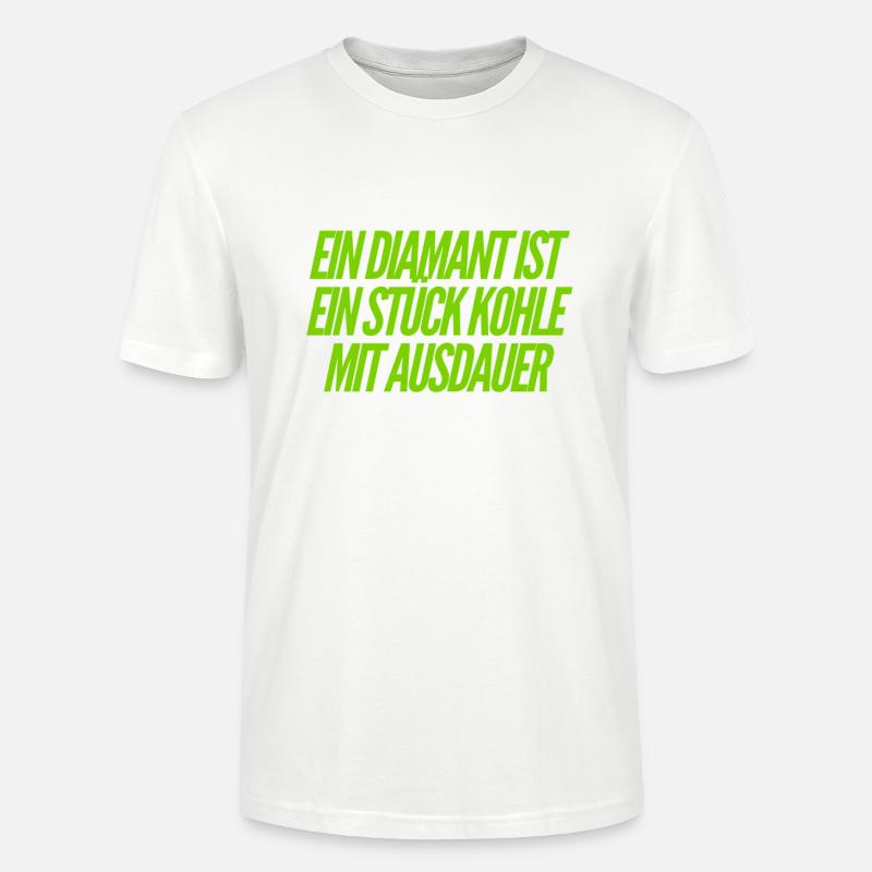Kohle mit Ausdauer - Stanley/Stella Unisex Bio-T-Shirt CRAFTER - Weiß