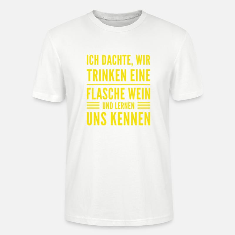 Bock auf eine Flasche Wein? - Stanley/Stella Unisex Bio-T-Shirt CRAFTER - Weiß