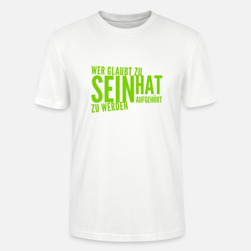 Vivre, c’est se développer - T-shirt bio CRAFTER Stanley Stella Unisexe - blanc