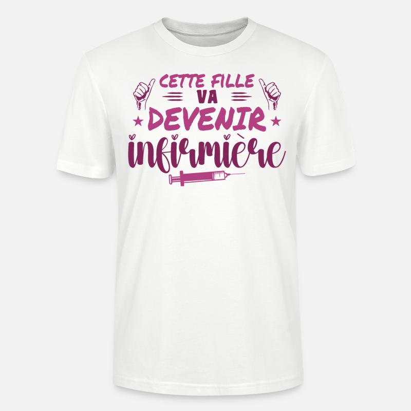 Dieses Mädchen wird Krankenschwester - Stanley/Stella Unisex Bio-T-Shirt CRAFTER - Weiß