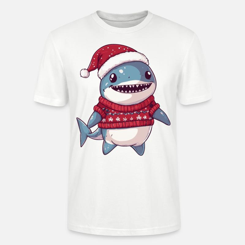 Hai Weihnachten Comic - Stanley/Stella Unisex Bio-T-Shirt CRAFTER - Weiß