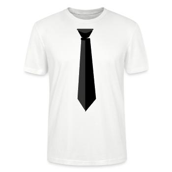 Tie Tie Symbol - Stanley/Stella CRAFTER Unisex Organic T-Shirt - white - Front - Alina (178cm) & Michal (187cm)