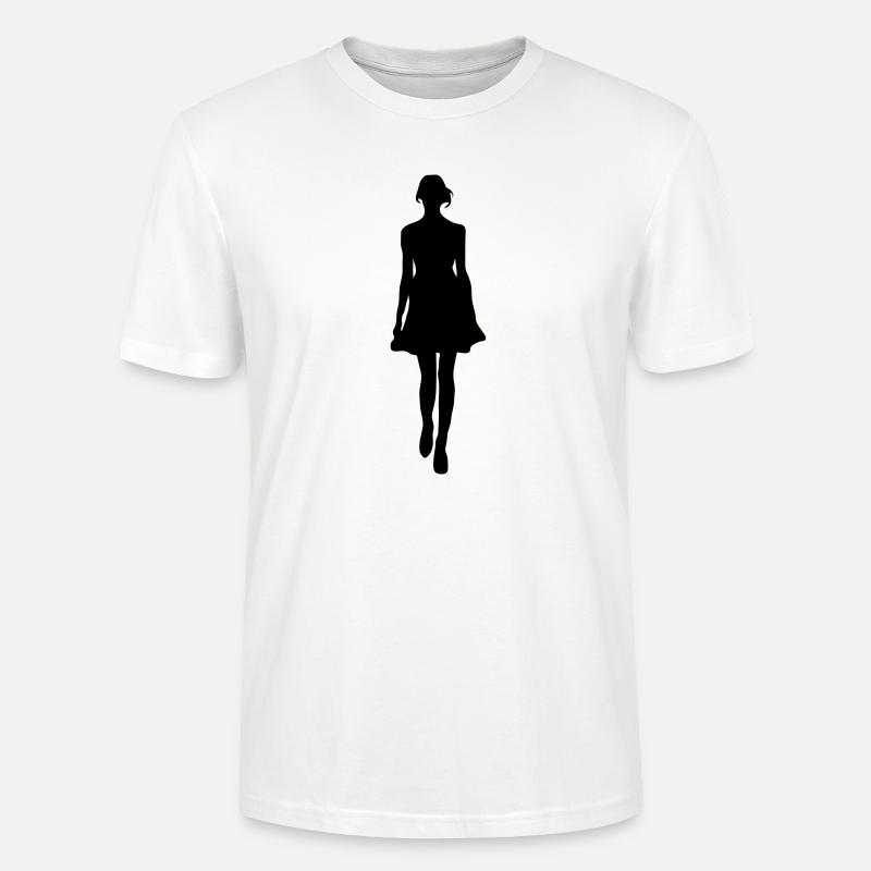 Frau Körper Silhouette Vektor-Design - Stanley/Stella Unisex Bio-T-Shirt CRAFTER - Weiß