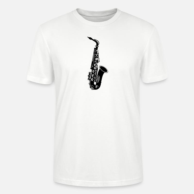 Saxophon - Stanley/Stella Unisex Bio-T-Shirt CRAFTER - Weiß