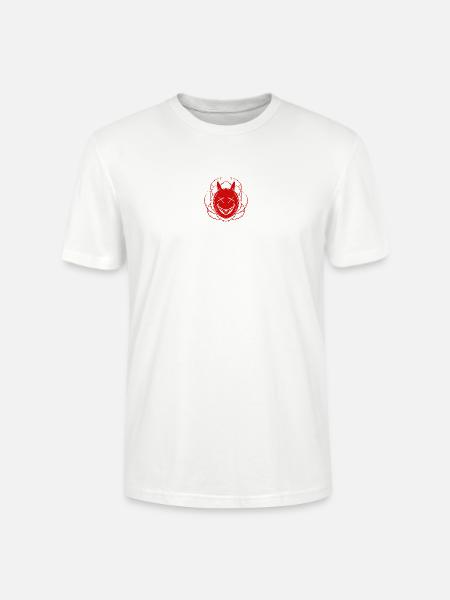 Grinsender Teufel im Stacheldraht - Stanley/Stella Unisex Bio-T-Shirt CRAFTER - Weiß