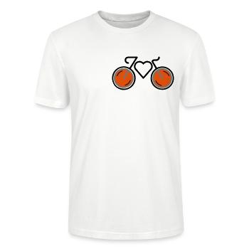 J’aime faire du vélo - T-shirt bio CRAFTER Stanley Stella Unisexe - blanc - Devant - Alina (178cm) & Michal (187cm)