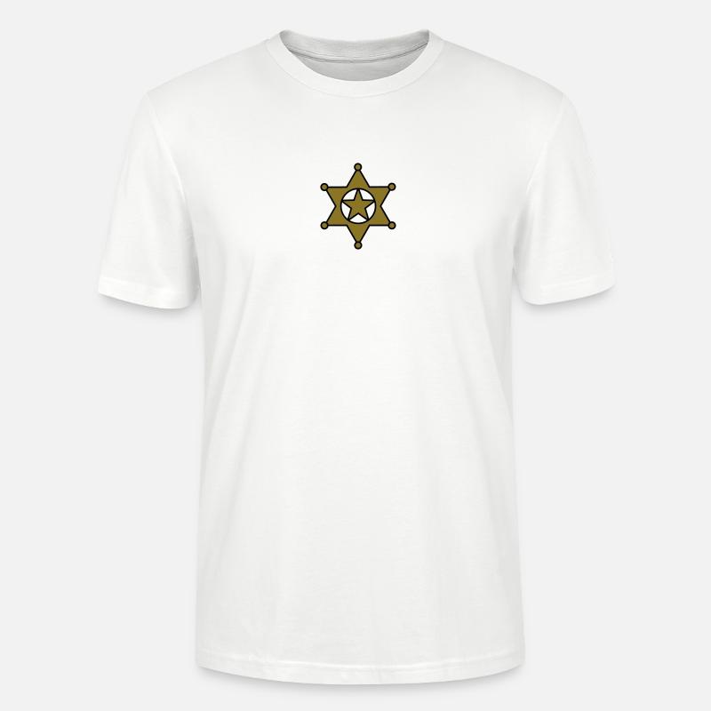 Sheriff Stern_se6 - Stanley/Stella Unisex Bio-T-Shirt CRAFTER - Weiß