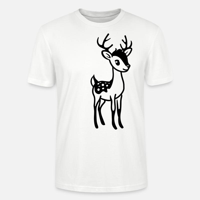 Cerf - T-shirt bio CRAFTER Stanley Stella Unisexe - blanc