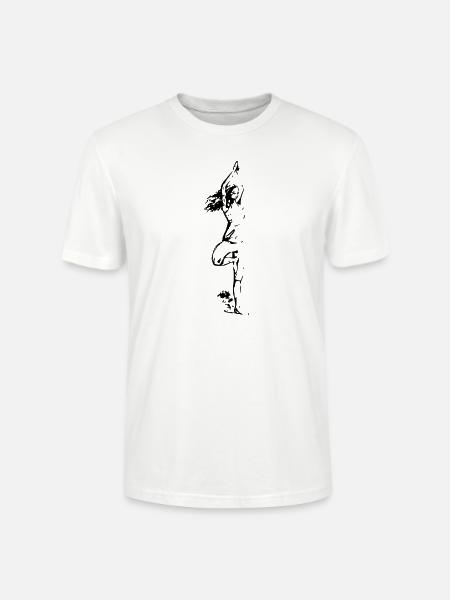 drawing lady yoga - Stanley/Stella CRAFTER Unisex Organic T-Shirt - white