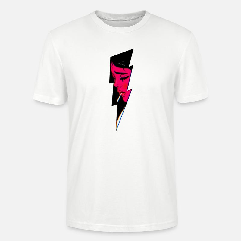 Depression mit Kippe - Stanley/Stella Unisex Bio-T-Shirt CRAFTER - Weiß
