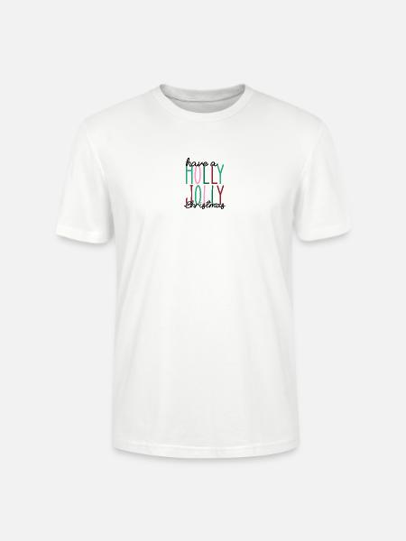 Holly Jolly Zweizeilige Typografie - Stanley/Stella Unisex Bio-T-Shirt CRAFTER - Weiß