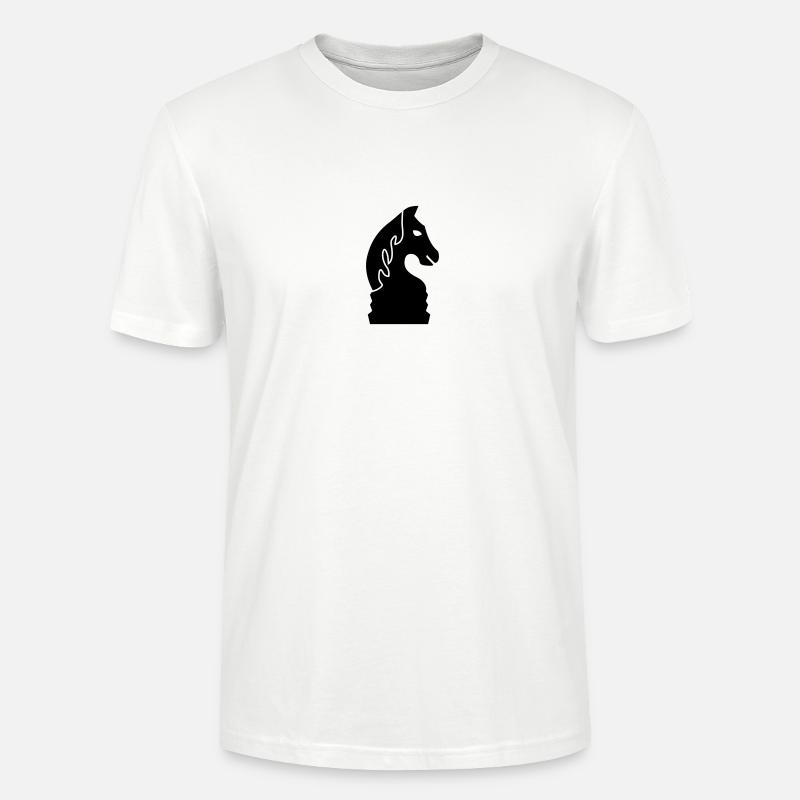 schach_pferd_1c - Stanley/Stella Unisex Bio-T-Shirt CRAFTER - Weiß