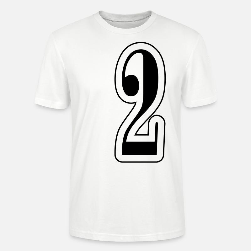 2 Symbole numérique - T-shirt bio CRAFTER Stanley Stella Unisexe - blanc