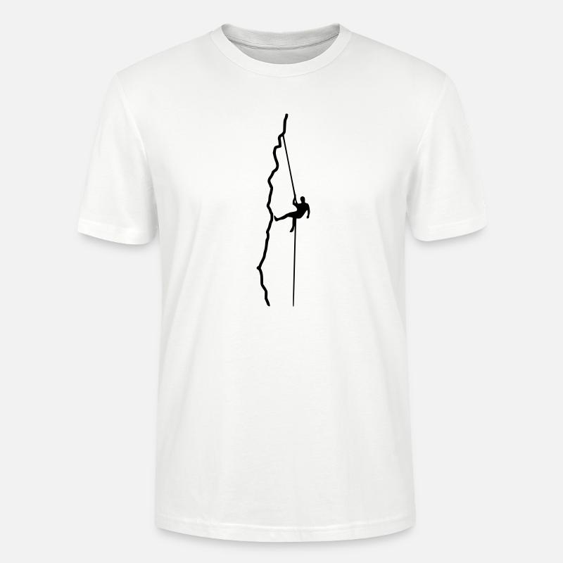 Kletterer beim Abseilen - Stanley/Stella Unisex Bio-T-Shirt CRAFTER - Weiß