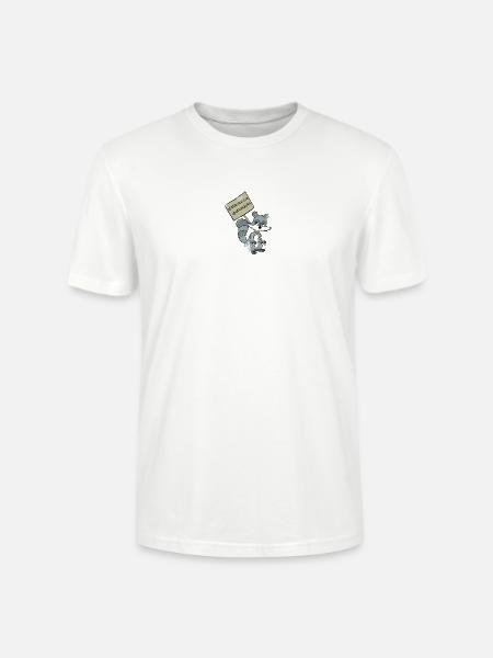Frecher Waschbär - Hindernisse sind Chancen - Stanley/Stella Unisex Bio-T-Shirt CRAFTER - Weiß