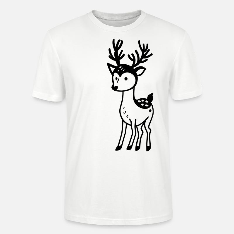 Cerf - T-shirt bio CRAFTER Stanley Stella Unisexe - blanc