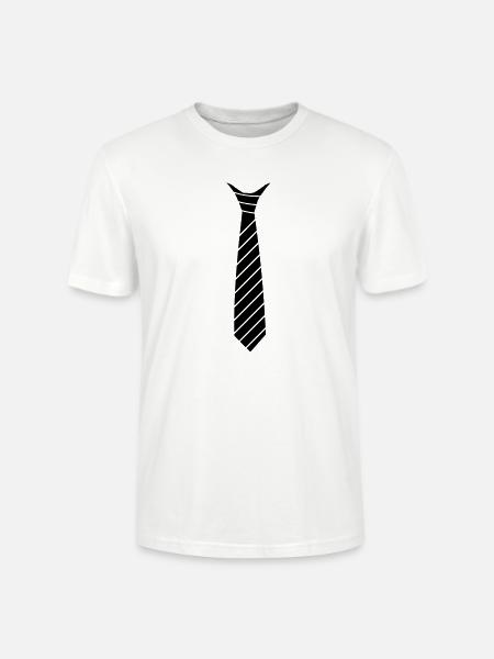 Krawatten Illusion - Stanley/Stella Unisex Bio-T-Shirt CRAFTER - Weiß